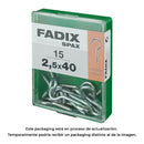 CAIXA M 15 UNID. CAMARÃO ABERTO ZINCO 2,5X40MM FADIX