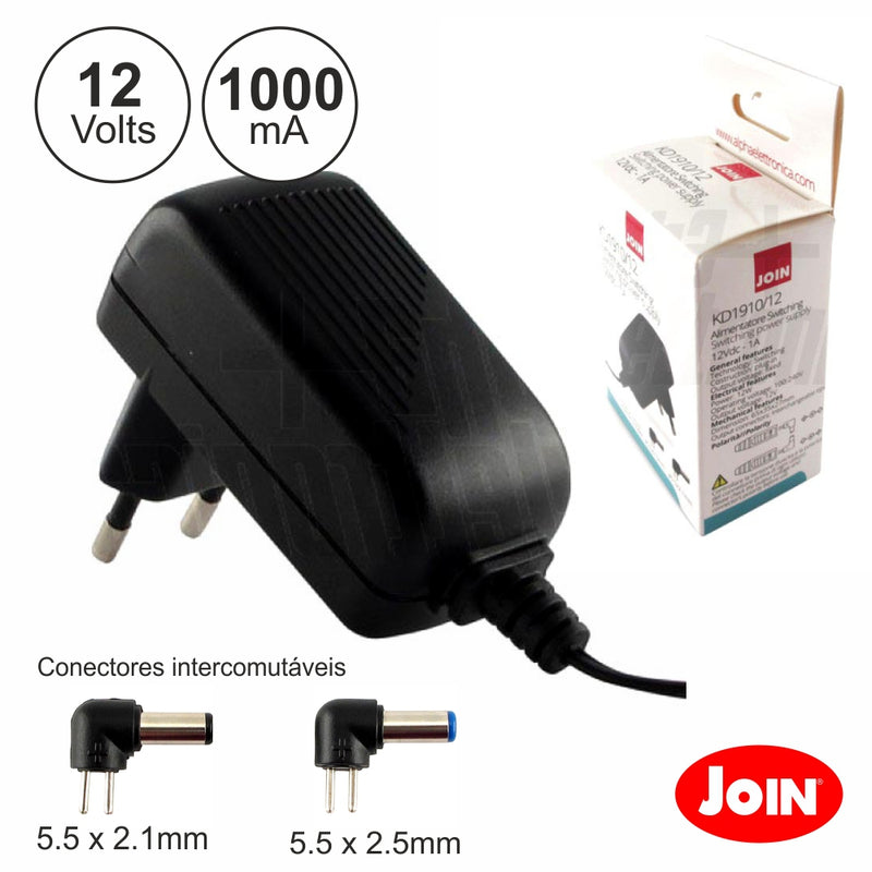 ALIMENTADOR COMPACTO 12V 1A 12W JOIN