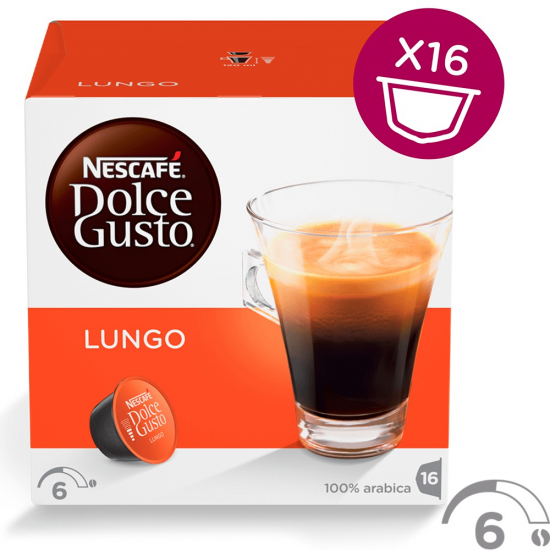 ESTUCHE DOLCE G. 12423325 CAFFE LUNGO 16CAP