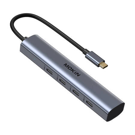 HUB MOKIN USB-C 10 GBPS 4 PORTAS USB-C PRATEADO