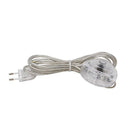 INTERRUPTOR ELÉTRICO DE PÉ COM CABO, 2,5 A 250 V, 3 M, TRANSPAREN
