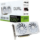 TARJETA GRÁFICA ASUS DUAL GEFORCE RTX 5060 TI OC WHITE EDITION 8G