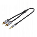 Vention BCNBI cabo de áudio 3 m 3.5mm TRRS 2 x RCA Cinzento