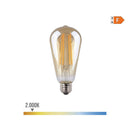 LÂMPADA OVOIDE COM FILAMENTO DE LED. VIDRO VINTAGE E27 6W 560LM 2