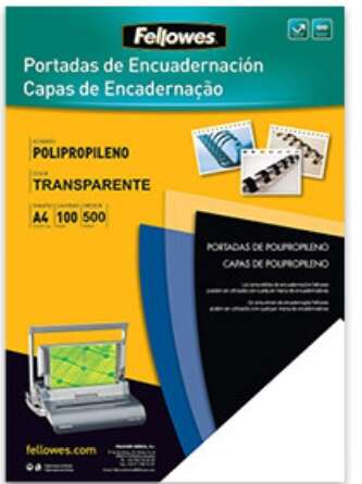 PORTADAS DE POLIPROPILENO FELLOWES 54770 A4 500 MICRAS 100 UNIDAD