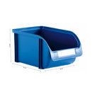 GAVETA EMPILHÁVEL DE 22CM COR TITANIUM AZUL