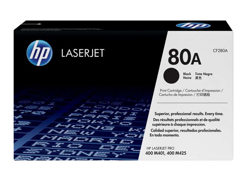 HP Toner LaserJet Original 80A Preto