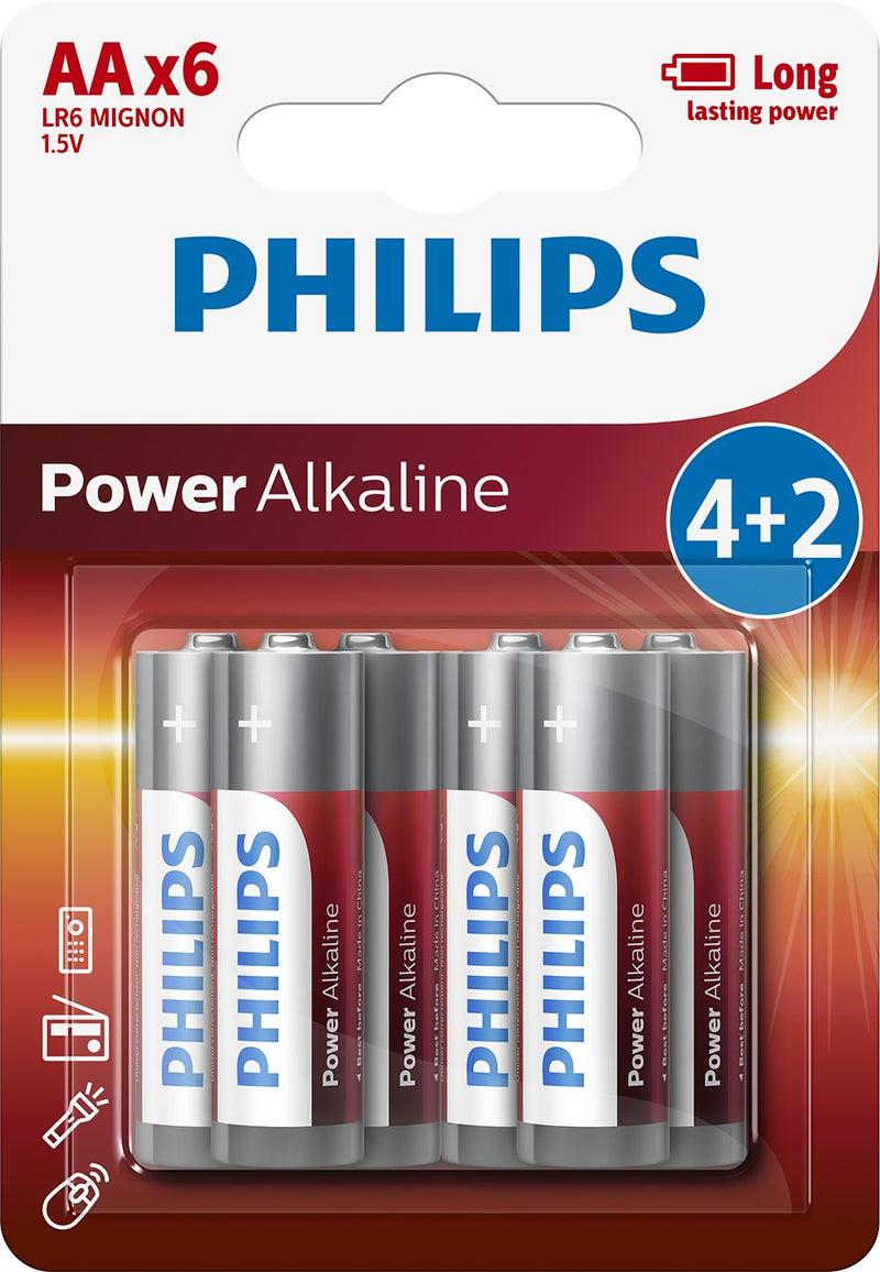 Philips Power Alkaline Pilha LR6P6BP/10