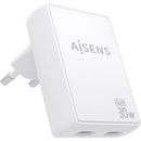 CARGADOR DE PARED GAN AISENS ASCH-30W2P075-W 2XUSB TIPO-C 30W BLA