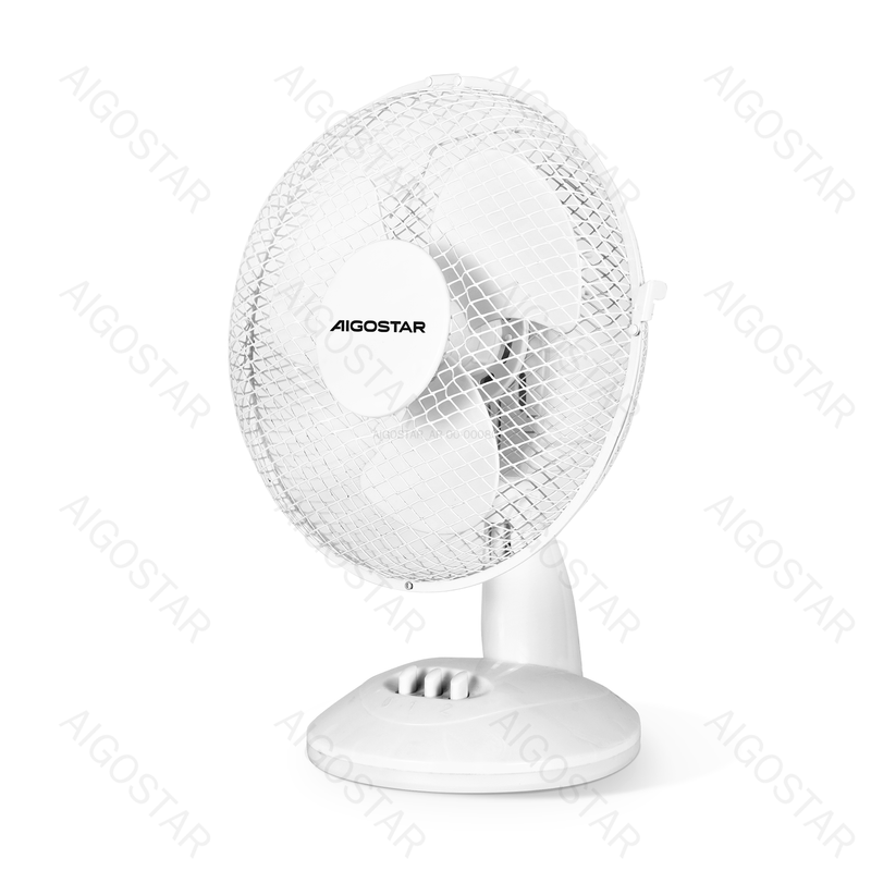 VENTILADOR DE MESA, 9 POLEGADAS, 3 LÂMINAS, 2 VELOCIDADES, BRANCO