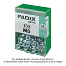 CAIXA M 100 UNID. PORCA ZINCO M 5 FADIX