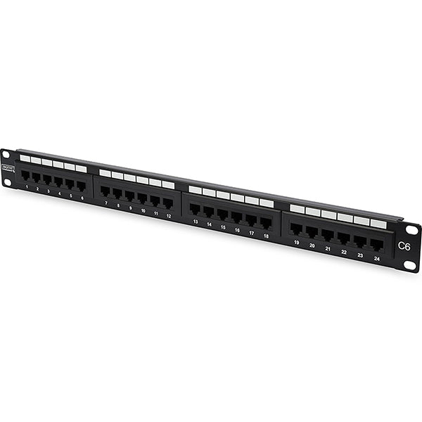 DIGITUS PATCH PANEL 19 24P CAT6 1U UTP PRETO