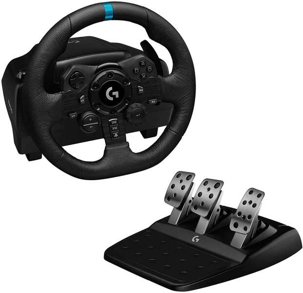 SIMULADOR VOLANTE COM PEDAIS LOGITECH G923 TRUEFORCE COMPATÃ­VEL