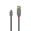 Lindy 36888 cabo USB 3 m USB 2.0 USB A USB C Preto, Cinzento