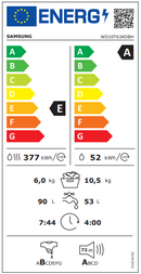 MÁQUINA DE LAVAR E SECAR ROUPA SAMSUNG WD10T634DBH/S3 10/6KG