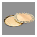 SACO COM 1 TRAVESSA REDONDA COM PAPEL DECORATIVO OURO Ø23CM