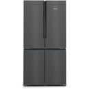 FRIGORÍFICO AMERICANO SIEMENS 1,83X91X73.1MT 605LT NF PRETO INOX