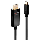 Lindy 43292 adaptador de cabo de vídeo 2 m USB Type-C HDMI Type A