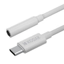 CABO KODAK JACK 3,5 HEMBRA A USB C 10CM BRANCO
