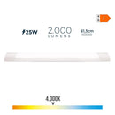 ARMADURA ELETRÓNICA LED 25W 61CM 4000K LUZ DIA 2000LM 61.3X3X12CM