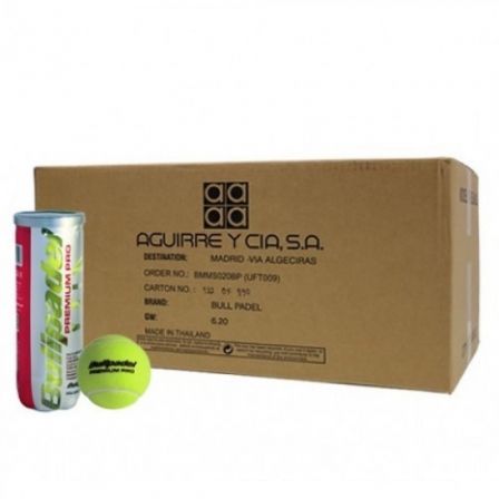 CAJÓN BOLAS BULLPADEL PREMIUM PRO 24 PACKS DE 3 UNIDADES