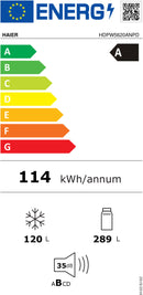 FRIGORÍFICO COMBINADO HAIER HDPW5620ANPD 205X60 NF DARK INOX