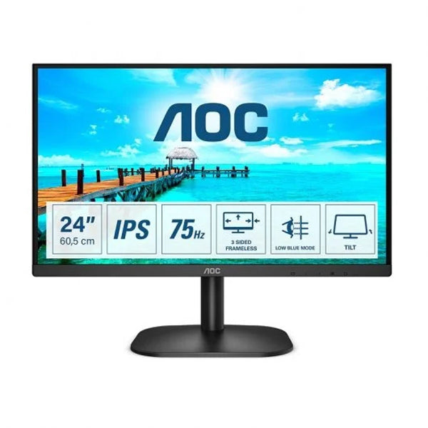 AOC MONITOR LED IPS 24" (23.8) 16:9 FHD VGA HDMI 24B2X