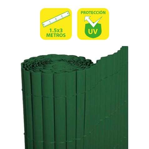 SUNGARDEN CAÑIZO PLASTICO DOBLE CARA 1.5X3M - COLOR VERDE