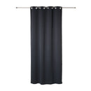 CORTINA OPACA COM ARGOLAS COR CINZENTO ESCURO 260X140CM