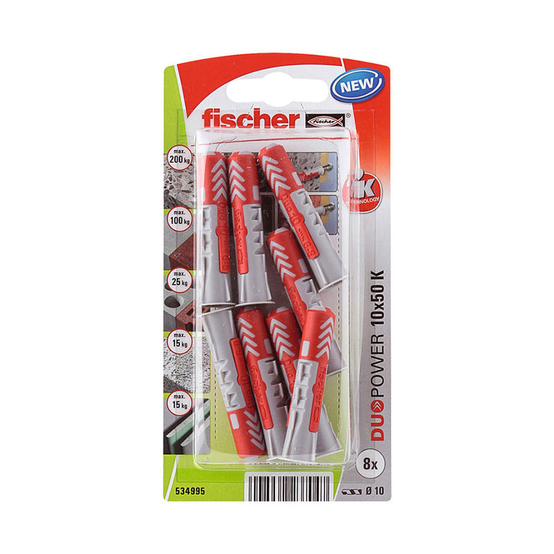 BLISTER 8 BUCHAS DUOPOWER Ø10X50MM 534995 FISCHER