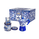 CONJUNTO PRESENTE CAFE ITALIANA BIALETTI SET D.& G. 3T AZUL