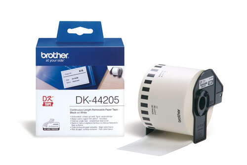 Fita Brother DK-44205 Preto sobre branco