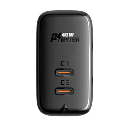 CARREGADOR DE PAREDE ACEFAST A9. 2X USB-C. PD 40W