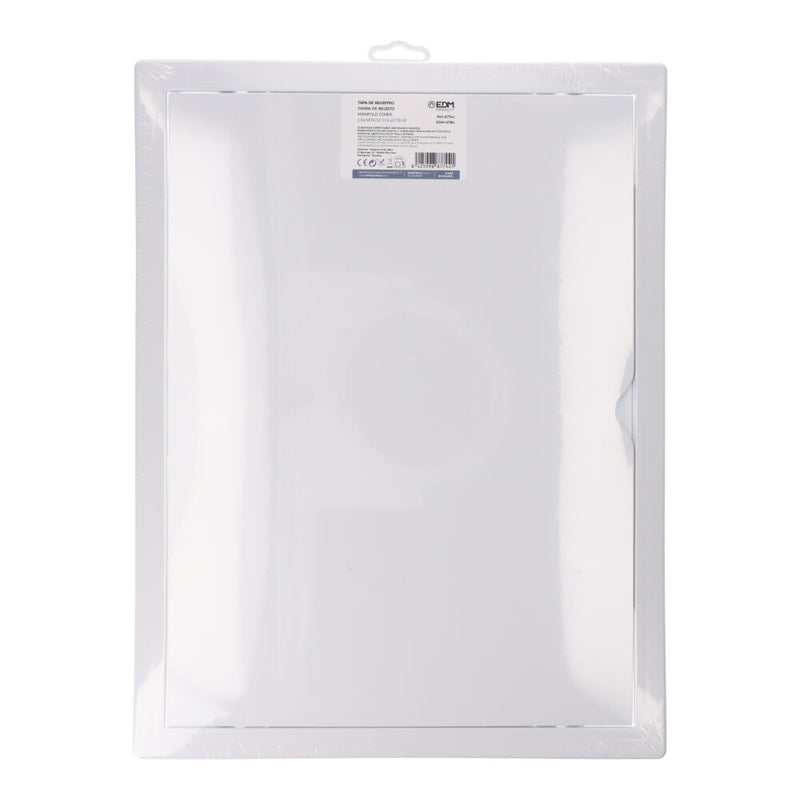 TAMPA COLETOR RETANGULAR ABS RECESSADO 30X40CM BRANCO