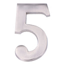 NUMERO 5 NIQUEL MATE 10CM FIXAÇÃO INVISIVEL EDM