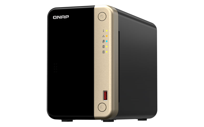 QNAP TS-264 NAS Tower Ethernet LAN Preto, Dourado N5095