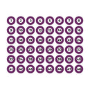 FOLHA ADESIVA A3 COM 117 IDENTIFICADORES COR ROXO EDM