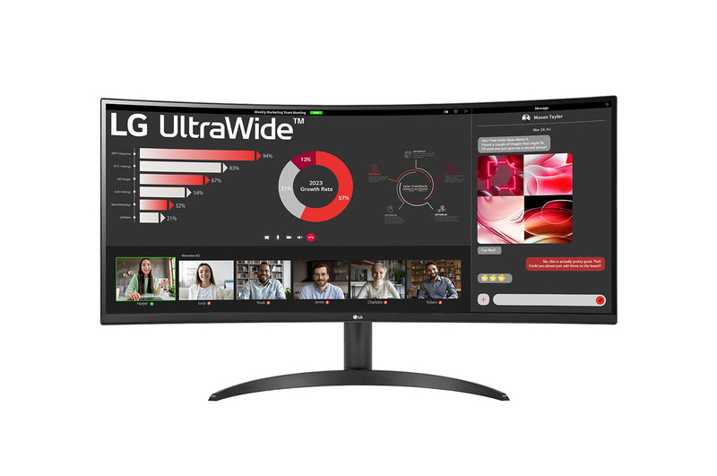 MONITOR PROFESIONAL ULTRAPANORÁMICO CURVO LG 34WR50QK-B 34" WQHD