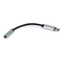 Equip 133474 cabo para telemóvel Preto, Prateado 0,15 m USB-C 3.5