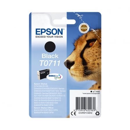 Epson Cheetah Singlepack Black T0711 DURABrite Ultra Ink tinteiro