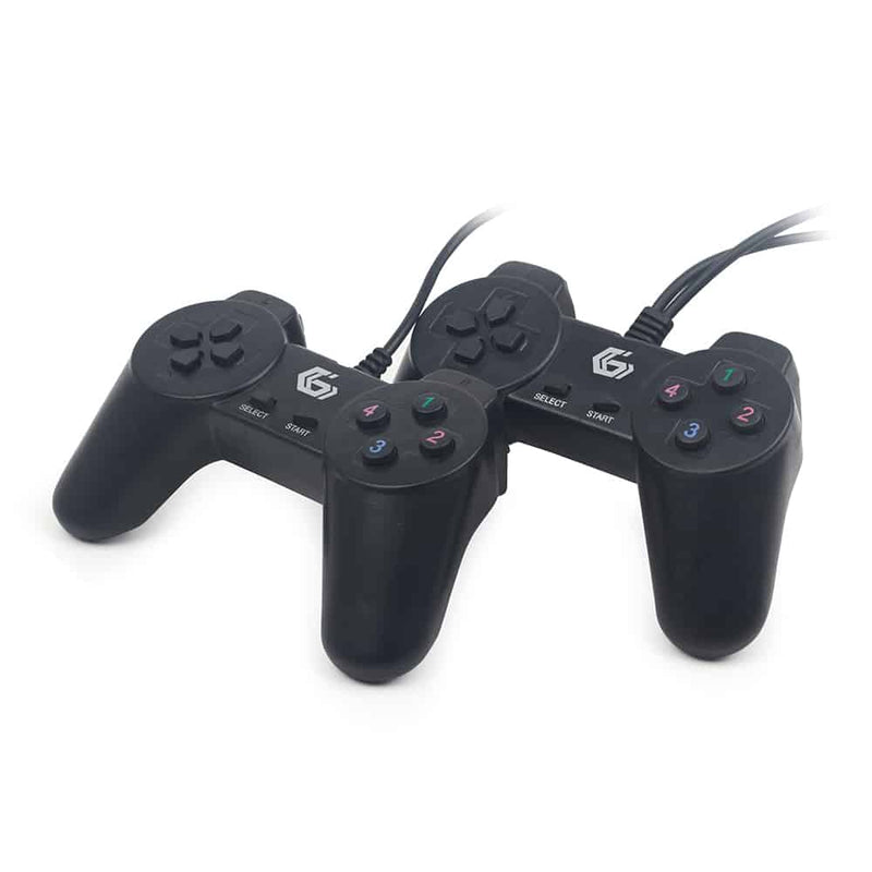 CONJUNTO 2X GAMEPAD USB PARA PC MULTIPLAYER PRETO