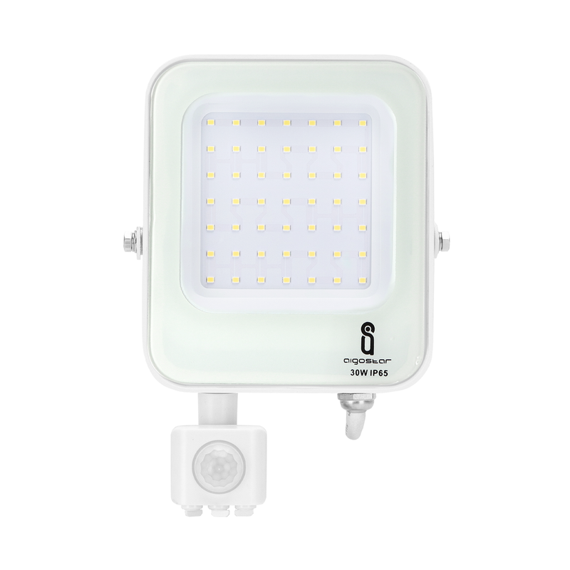 HOLOFOTE LED COM SENSOR BRANCO 30W