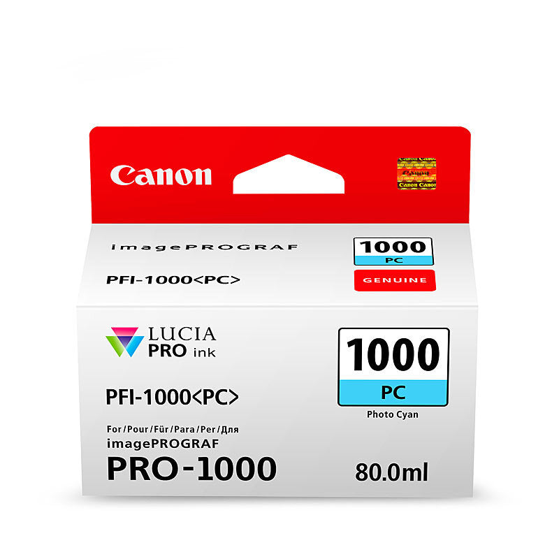 TINTEIRO CANON PFI-1000 DE 80 ML PC AZUL