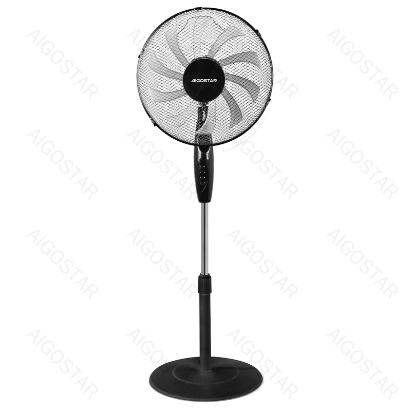 VENTILADOR DE PÉ, 16 POLEGADAS, 9 LÂMINAS, 3 VELOCIDADES, PRETO