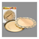 SACO COM 1 TRAVESSA REDONDA COM PAPEL DECORATIVO OURO Ø23CM