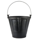 BALDE INDUSTRIAL 12 L DE BORRACHA PRETA RESISTENTE, COM CABO META