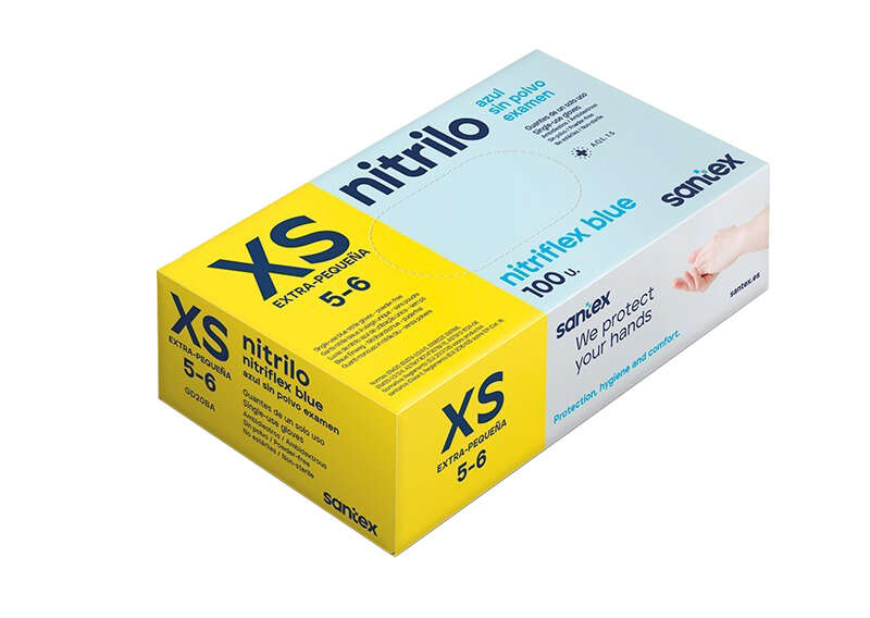 SANTEX NITRIFLEX BLUE PACK DE 100 LUVAS DE NITRILO PARA EXAMEN TA