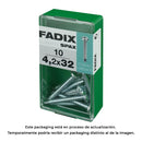 CAIXA S 10 UNID. PARAFUSO ROSCA CHAPA CR AUTOT. 4,2X32MM FADIX