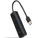 HUB USB 3.0 NANOCABLE 10.16.4604 3XUSB 1XRJ45 NEGRO
