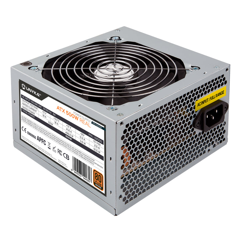 UNYKAch 52500 fonte de alimentação 500 W 20+4 pin ATX ATX Pratead